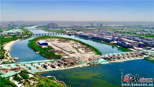 河北邢台守敬南路七里河大桥拓宽工程紧张施工
